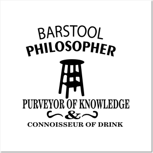 Barstool Philosopher T-Shirt Posters and Art